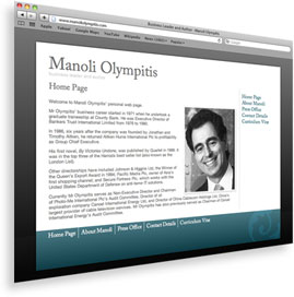 Manoli Olympitis website home page